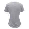 thumbnail image 4 of Weikingp T Shirts For Women Clearance,Summer Solid Color Casual T Shirt U Neck Pullover Tight Short Sleeved Top Women Crew Neck Womens Tops Grey S, 4 of 4