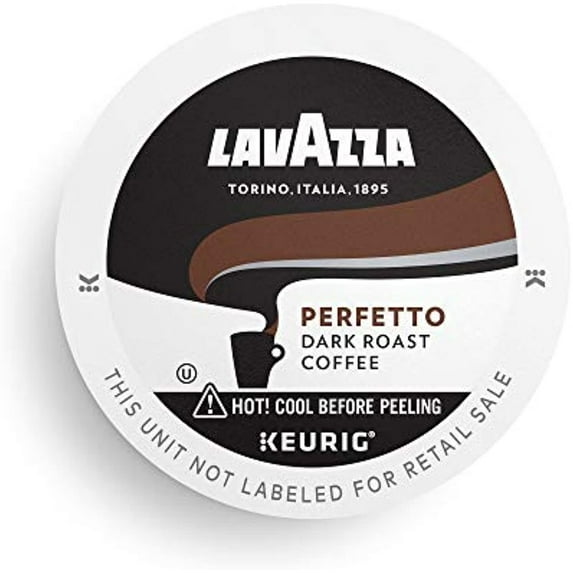 Lavazza Single-Serve Coffee K-Cups for Keurig Brewer Caps Perfetto, 32 Count (Pack of 4) Full-bodied dark roast with bold, dark flavor and notes of caramel, 100% Arabica Perfetto 32 Count (Pack of 4)