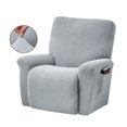thumbnail image 1 of Funda elástica para sillón reclinable, funda elástica para sofá de color liso y cobertura total, 1 of 5