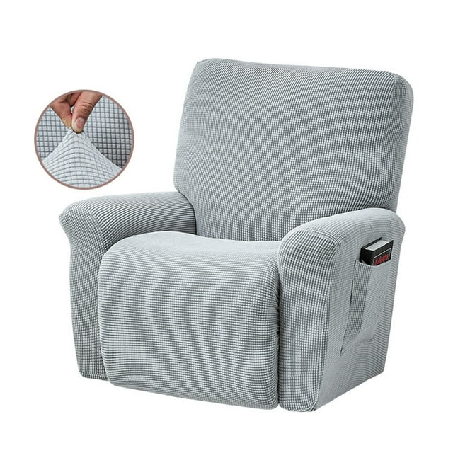 Funda elástica para sillón reclinable, funda elástica para sofá de color liso y cobertura total