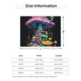 thumbnail image 5 of Honeii Colorful Mushroom print throw blanket, crafted from cozy cotton flannel, offers versatile home decor as a bedding suitable for all seasons.-50"x40", 5 of 6