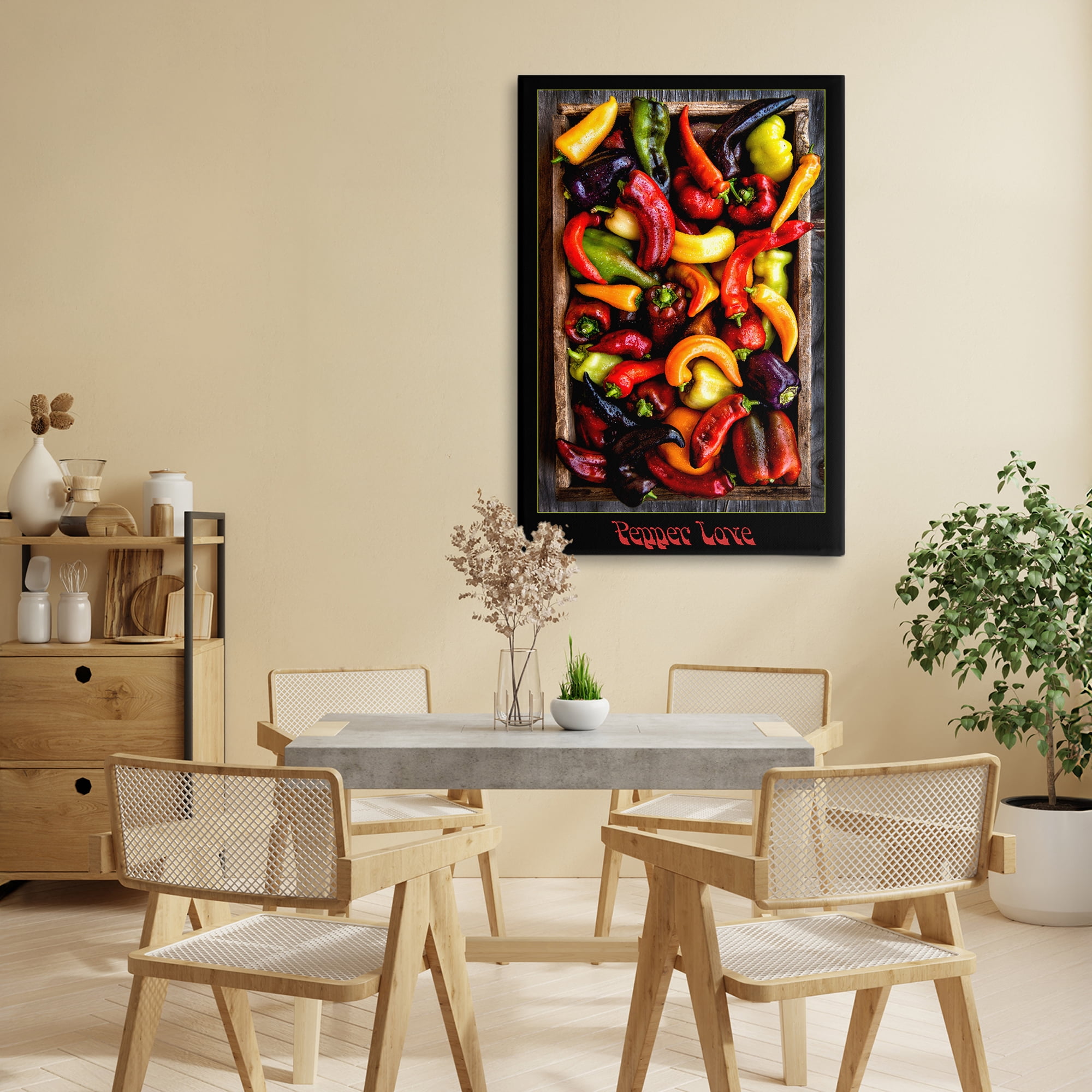 Stupell Industries Pepper Love Vibrant Vegetables Canvas Wall Art, design by Carl Kravats