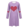thumbnail image 4 of Censtreet Womens Long Sleeve Heart Printed Nightgowns Valentine's Day Night Shirts Night Gown House Dresses Ladies Night Dress, 4 of 6