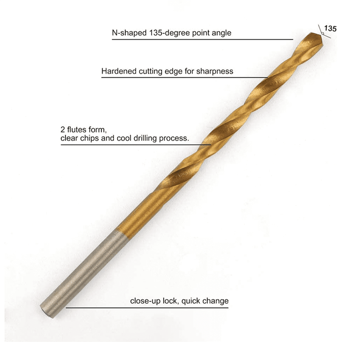 360 Pcs Titanium Drill Bit Set HSS Drill Bits for Metal, Steel, Wood, Plastic, Copper, Aluminum Alloy, 1mm to 3.5mm,360 x Titanium Drill Bits,Golden