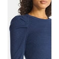 thumbnail image 4 of Time and Tru Women's Top with Long Puff Sleeves, Size XS-XXXL, 4 of 5