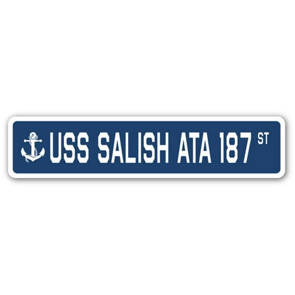 USS SALISH ATA 187 Street Sign us navy ship veteran sailor gift