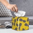 thumbnail image 6 of Lsque Summer Pineapple Printed Tissue Box Cover Holder, Facial Paper Organizer Dispenser,Square with Bottom Belt, PVC Leather Decorative Organizer, 6 of 8