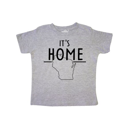 

Inktastic It s Home- State of Wisconsin Outline Gift Toddler Boy or Toddler Girl T-Shirt