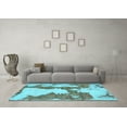thumbnail image 3 of Ahgly Company Indoor Rectangle Abstract Light Blue Modern Area Rugs, 5' x 8', 3 of 4
