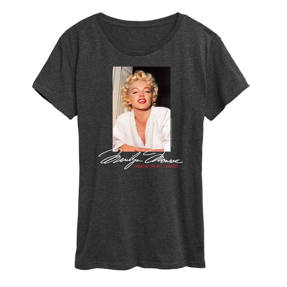 Marilyn Monroe - I Know What I Want Short Sleeve Graphic T-Shirt