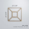 thumbnail image 3 of Ekena Millwork 23 3/8"W x 23 3/8"H x 1/4"T Large Marion Decorative Fretwork Wood Wall Panels, Alder, 3 of 18