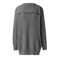 thumbnail image 2 of Vedolay Women's Fall Tops Women's Lapel Collar Single Long Sleeve Crop Top Casual Jacket,Gray L, 2 of 5