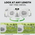 thumbnail image 2 of Gewna 1/2 in x 120 ft Retractable Wall Mounted Garden Hose Reel with 10 Pattern Nozzle, Any Length Lock, Slow Return System, 180°Swivel Bracket, 2 of 6