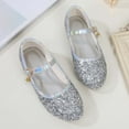 thumbnail image 6 of OSOLU Children Girls Sandals Flat Bottom Sparkly Rhinestone Performances Comfortable Lightweight Footwear Classic Versatile Shoes, 6 of 9