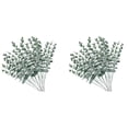 thumbnail image 1 of 40 Piezas Tallos de Eucalipto Artificiales Hojas Falsas Ramas de Plantas de Eucalipto Verde Gris Falso Tallos Verdes, 1 of 5