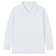 thumbnail image 3 of Ceisia Kids' Solid Color Long Sleeve Polo Shirt for Back-to-School & Casual Wear Beige 7 Years Gifts, 3 of 3