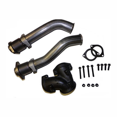 - Bellowed Up Pipe Kit 1999-2003 Ford 7.3L Powerstroke Turbo Diesel with Hardware