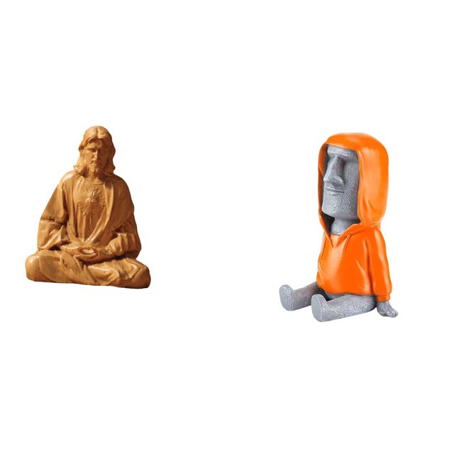 Estatua De La Cabeza Del Sagrado Corazón De Jesús De La Isla De Pascua, Figura Coleccionable, Escultura De Retrato Antiguo Para Pasillo, Dormitorio, Oficina, Escritorio, Chimenea, Estantería