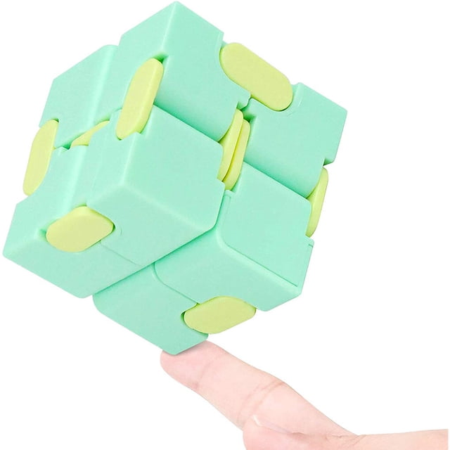 Bewildely Elroy Toy Sensory Relief Toy Cubo portátil de plástico para niños y adultos Juguetes Verde
