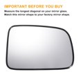 thumbnail image 3 of Unique Bargains 1 Pcs Pair Left Right Side Rearview Mirror Glass Replacement Heated White Glass with Back Fit for Honda CR-V, 3 of 6