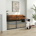 thumbnail image 2 of PawHut 30"- 57" Extra Wide Dog Gate with Double Locking System Black, 2 of 10