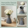 thumbnail image 7 of Unique Bargains Modern Geometric Unbreakable Flower Vase Grey 4.7" x 4.7" x 6.7", 7 of 7