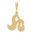 thumbnail image 3 of Diamond2Deal 14K Pendentif Initiale Lettre A en Or Jaune Script Filigrane pour Femmes (L - 0.75 Pouces, W - 0.7 Pouces), 3 of 6