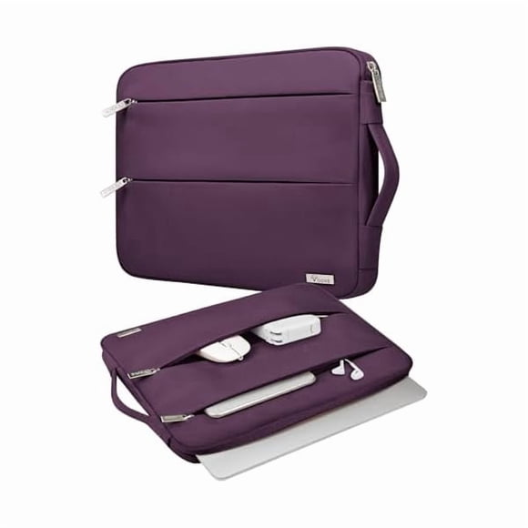 xixishop Laptop Sleeve Carrying Case 14 15 Inch Compatible with MacBook Air 15 M2/M3/M4 2022-2025, MacBook Pro 15, Hp Chromebook 14, Waterproof Slim Computer Cover Bag,Dark Purple