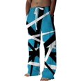 thumbnail image 1 of Pantalones de lino casuales para hombre, teñido anudado, estampado clásico, talla grande, holgados, ligeros, elásticos, con cordón, para playa, yoga azul 030 2XL azul 030 2XL Xishao ropa, 1 of 2