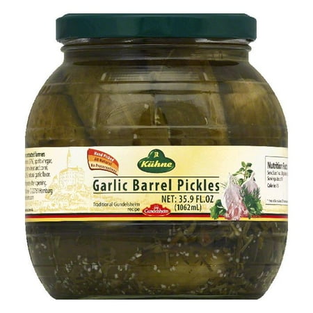 - Gundelsheim Garlic Barrel Pickles, 35.9 OZ (Pack of 6)
