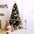 thumbnail image 6 of JUSTLET Christmas Tree, 7.5FT Artificial Christmas Tree W/ 1490 PVC Branch Tips Just for Halloween, Unlit, Black, 6 of 8