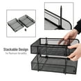 thumbnail image 5 of Mind Reader 2-Tier Stackable Paper Tray, Metal Mesh Desk Organizer for Files, Documents, and Mail, Office Desktop Storage, Set of 2, Black, 5 of 10