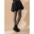 thumbnail image 3 of ORUYROP Collants Résille à Motifs pour Femmes Collants Taille Haute Bas Floraux, 3 of 6