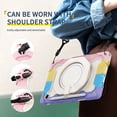 thumbnail image 3 of Galaxy Tab A8 10.5 '' 2022 Model (SM-X200/X205/X207) Case 360° Rotatable Handle Kickstand with Shoulder Strap S Pen Holder Colorful Shockproof Silicone, 3 of 8