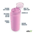 thumbnail image 2 of Ello Cooper Stainless Steel Water Bottle with Straw and Carry Handle, Double Walled and Vacuum Insulated Metal, Leak Proof Locking Lid with Soft Silicone Spout, Reusable, BPA Free, 22oz, 32oz, 40oz Bu, 2 of 10