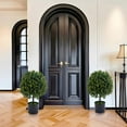 thumbnail image 3 of Topiario artificial de boj - Set de 2 árboles decorativos de 20 pulgadas con frutas y maceta - Verde oscuro - Ideal para interiores y exteriores - Perfecto para hogar, oficina, porche y jardín, 3 of 6