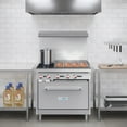 thumbnail image 5 of 36 in. 2 Burner Commercial LP Range with 24 in. Griddle in Stainless-Steel (KM-CRG36-LP), 5 of 13