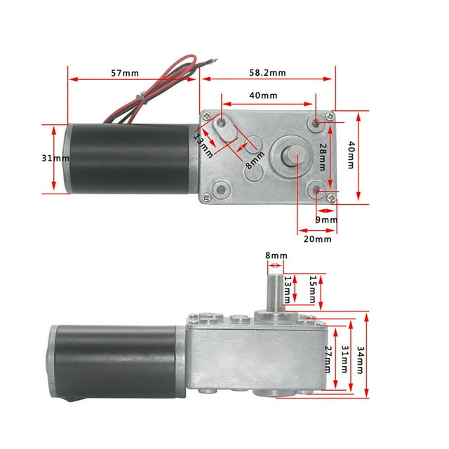 Motor De Engranaje Motor Síncrono Velocidad De Torsión Reducir Caja De Cambios Eléctrico Eje De 8 Mm 24 V