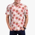 thumbnail image 2 of Balery Floral Strawberr Printed Men’s Short Sleeve Polo Shirt, Midweight Men's Shirt,Golf Polo shirts -Medium, 2 of 8