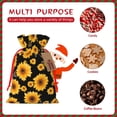thumbnail image 6 of Linen Bundle Pocket Gift Bag Drawstring Opening And Closing Method For Christmas Birthday Anniversary As A Gift Packaging Small Yellow Sunflowers Black Background, 6 of 8