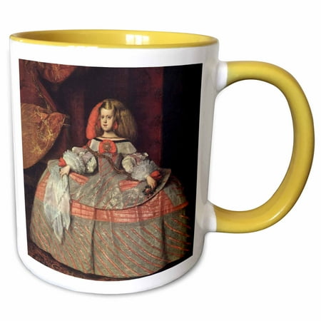 3drose, the Infanta Margarita, C. 1658-60 by Diego Velazquez De Silva, 11oz Two-tone Yellow Mug