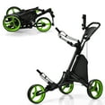 thumbnail image 1 of Goplus Chariot de Golf Pliant à 3 Roues avec Sac, Tableau d'Affichage, Poignée Ajustable, Vert, 1 of 8
