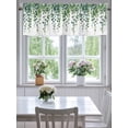 thumbnail image 3 of Curtain Valance for Windows,Spring Green Eucalyptus Leaves Watercolor Kitchen Valances Rod Pocket Short Curtains,Country Plant on White Window Treatment Panel for Bedroom Bathroom 42"x18", 3 of 7