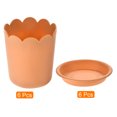 thumbnail image 3 of Maceta de Plástico Amarillo 3.5 Pulgadas Kit 6 Paquete con Platillo para Jardinería Interior Exterior, 3 of 7