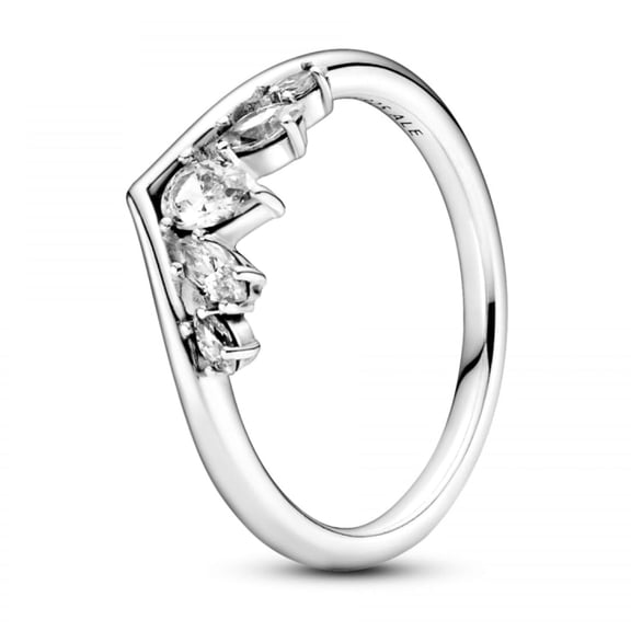 PANDORA Sparkling Pear & Marquise Wishbone Ring