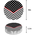thumbnail image 1 of FMSHPON Independence Day Theme American Flag Set of 8 Round Coaster for Drinks, Absorbent Ceramic Stone Coasters Cup Mat with Cork Base for Home Kitchen Room Coffee Table Bar Decor, 1 of 6