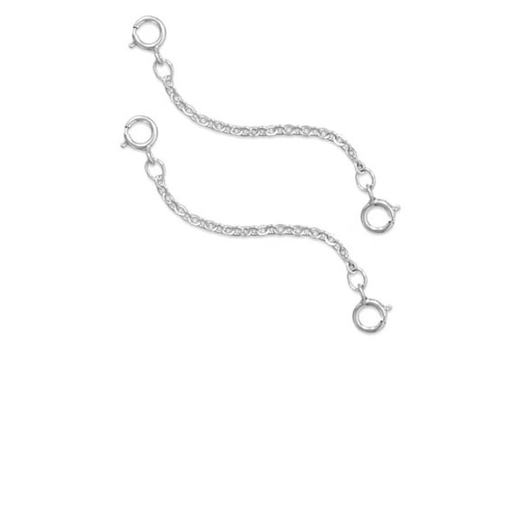 Safety Extender Chain 2-inch Length Sterling Silver Set of 2