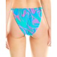 thumbnail image 2 of WeWoreWhat womens  Adjustable Ruched Bikini Bottom, m, Blue, 2 of 3