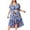 Blue, variant on AOOCHASLIY Summer Clothes Womens Dresses Plus Size Fashion Women V-Neck Floral Printing Ruffle Hem Short Sleeve Dress