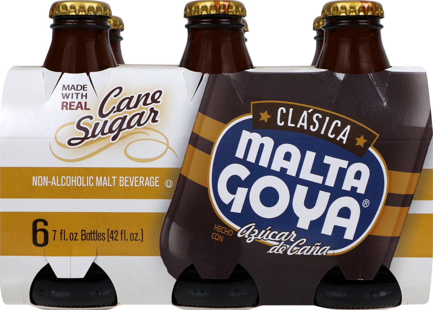 Goya Malta Clasica Cane Sugar Drink, 6pk, 7 oz Bottles